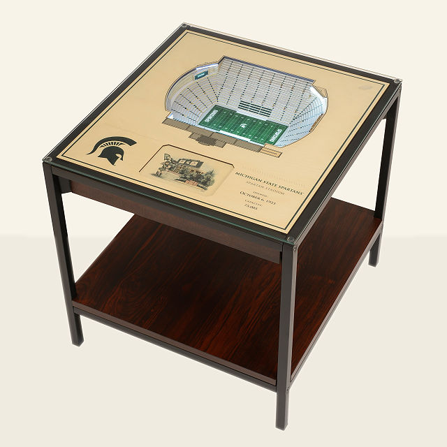 College Football Stadium Lights End Table