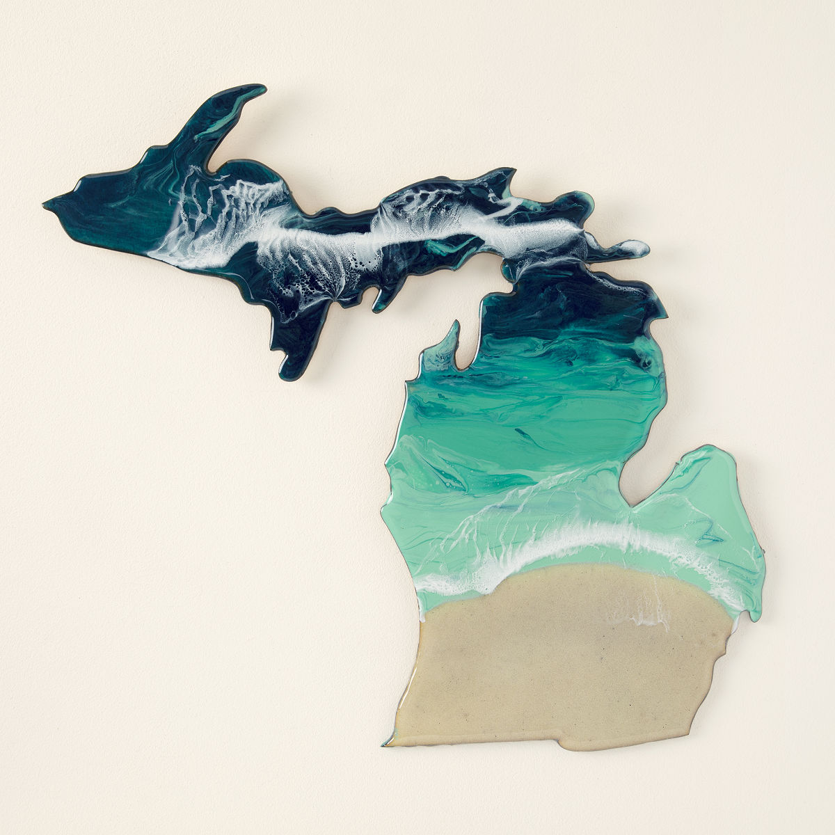 Beach State Wall Art - Michigan