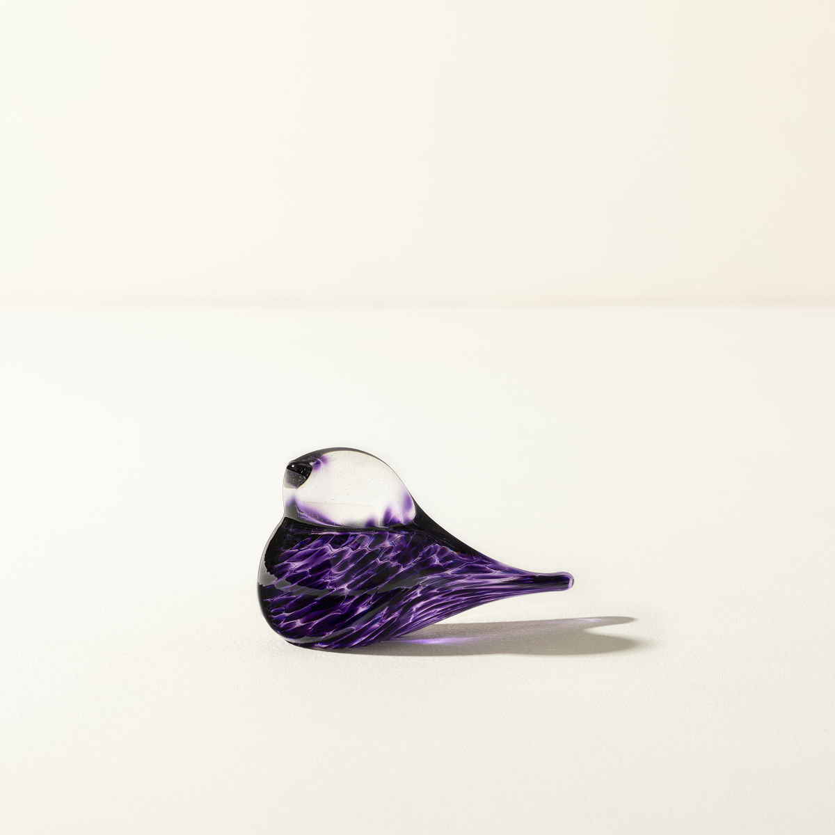 Birthstone Glass Bird - February - Amethyst