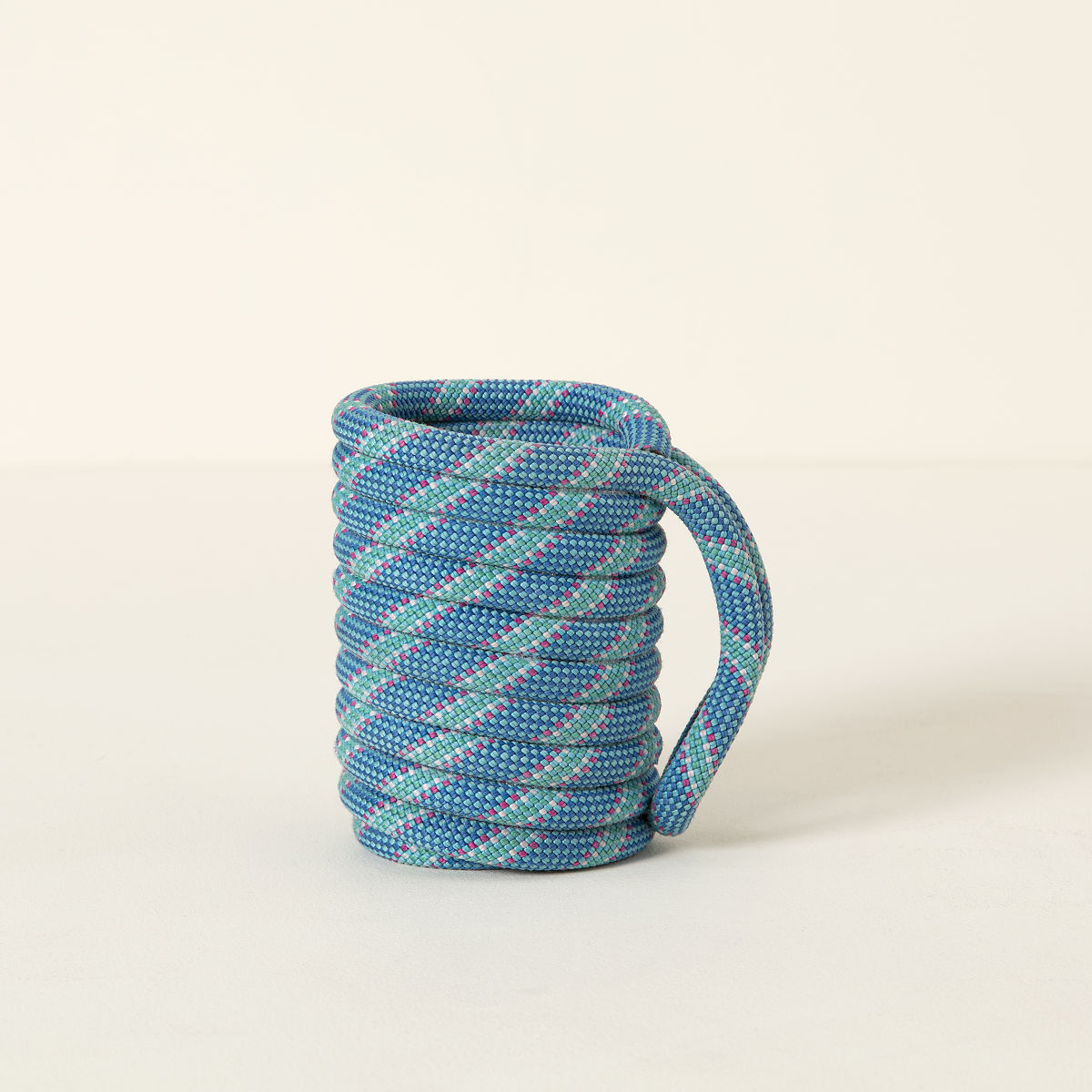 Repurposed Climbing Rope Cozy - Cool Colors