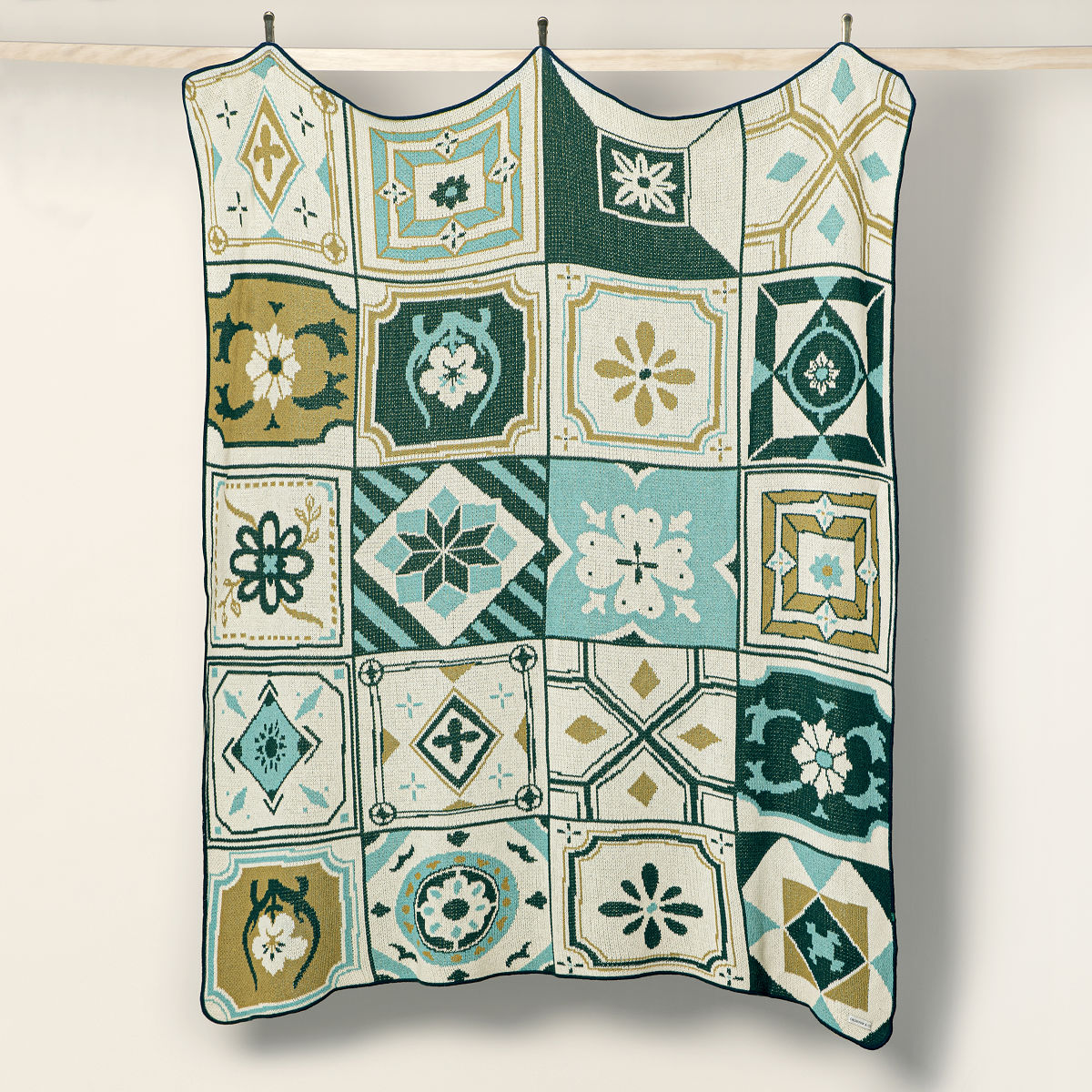 Portuguese Tile Throw Blanket Azulejos Throw Goods