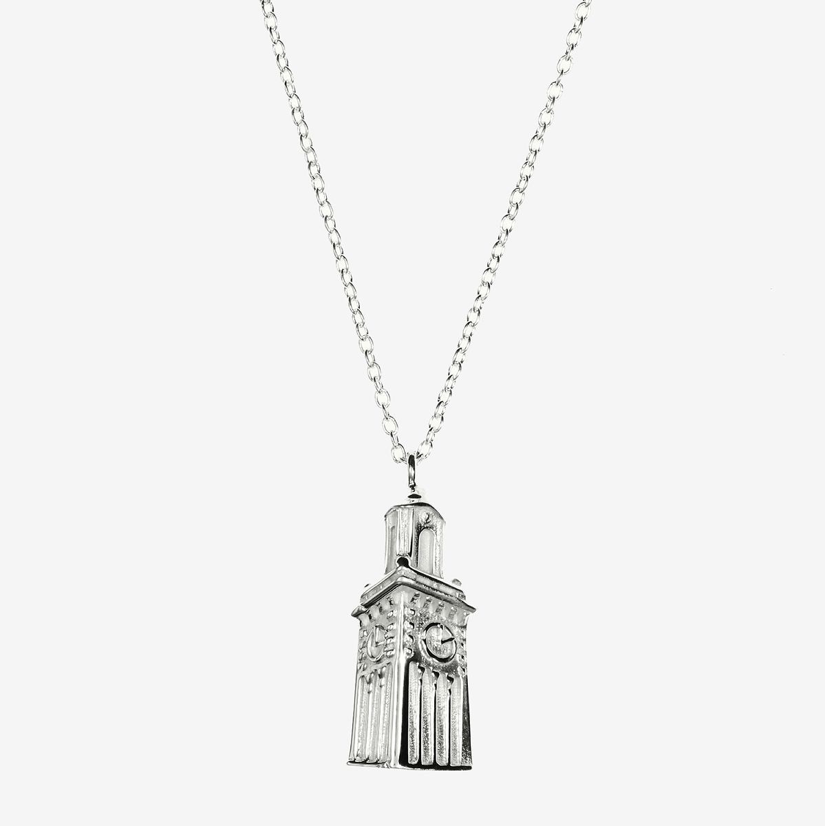 College Town Architecture Necklace - Brown - Carrie Tower
