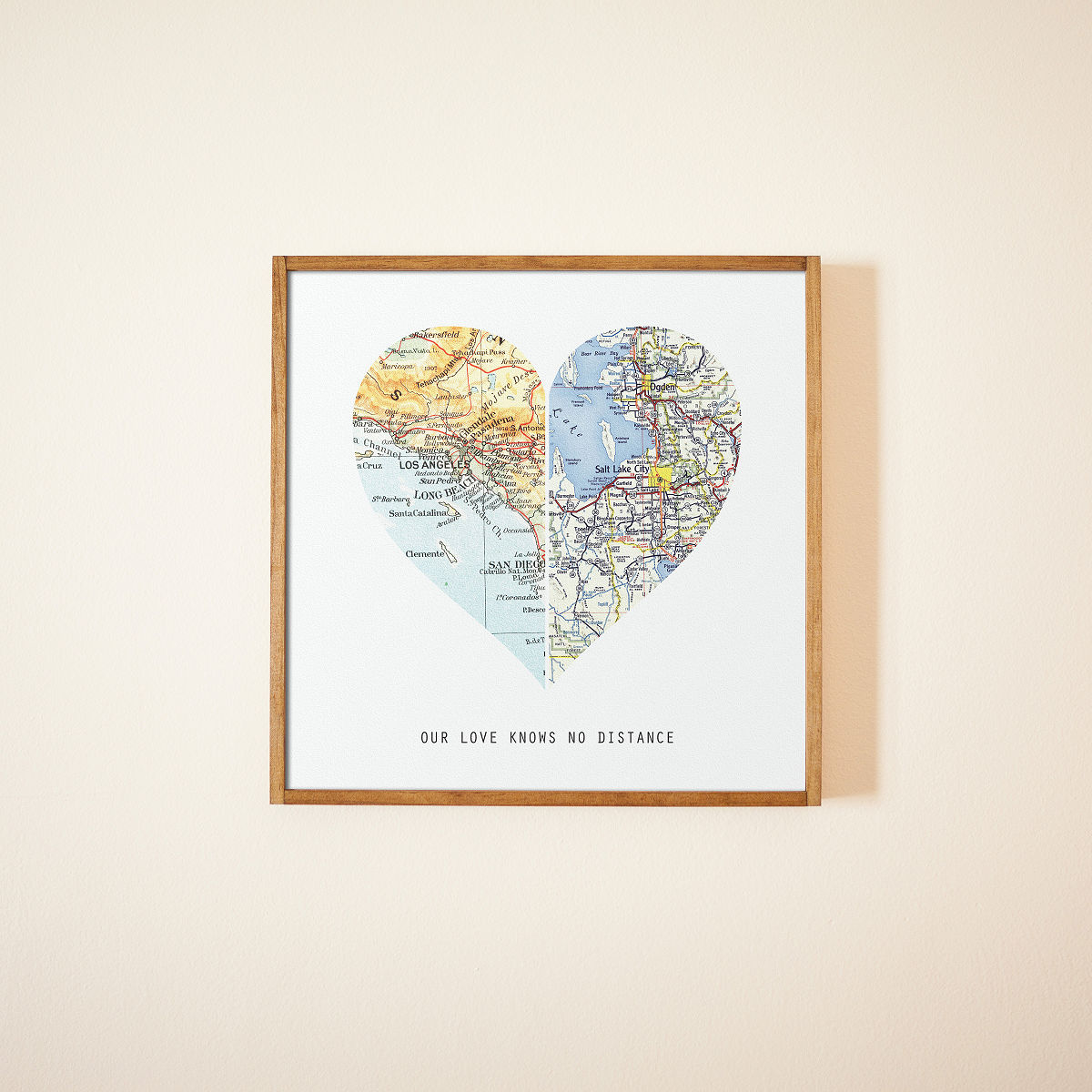 Love Is All Around Map Art - Standard - 2 Maps