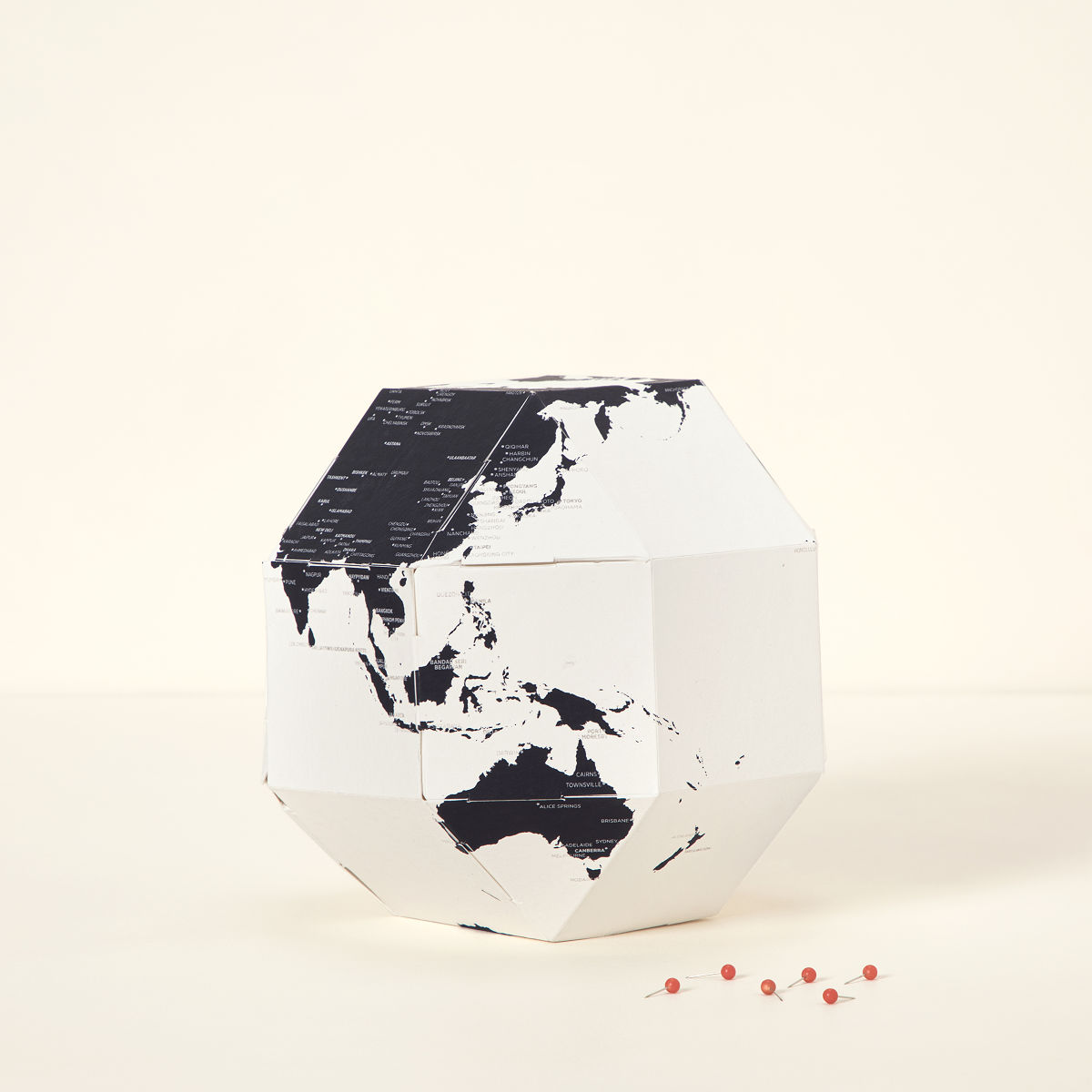Pinnable World Globe - Standard - Cities of the World