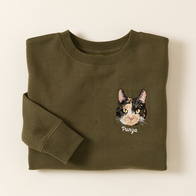 Custom Pet Embroidered Sweatshirt