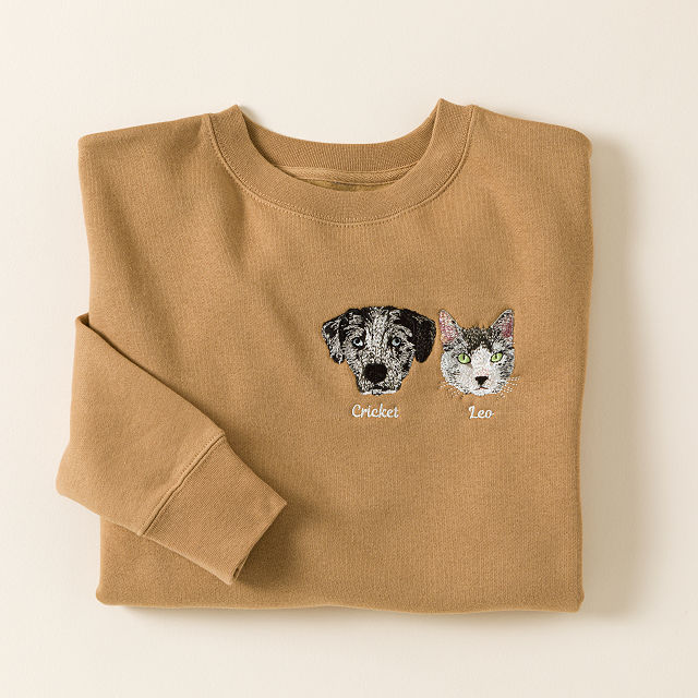 Custom Pet Embroidered Sweatshirt