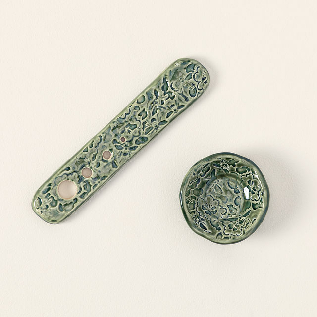 Ceramic Herb Trimmer & Bowl Set Kitchenware Goods