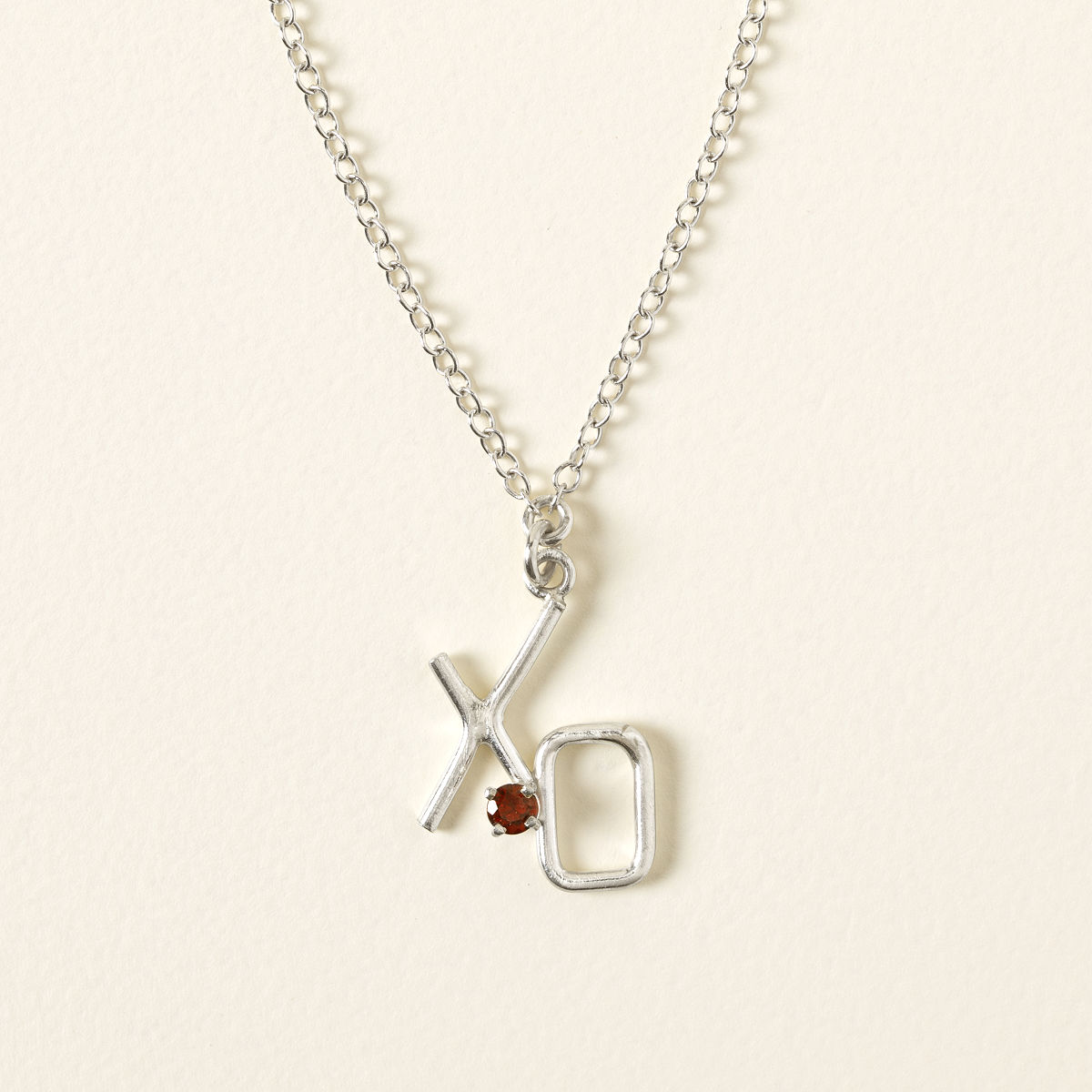 XO Garnet Necklace