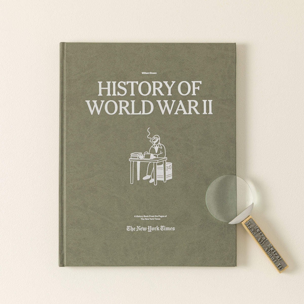 New York Times Custom History of WWII Book - Custom History of WWII Book w/ Magnifying Glass