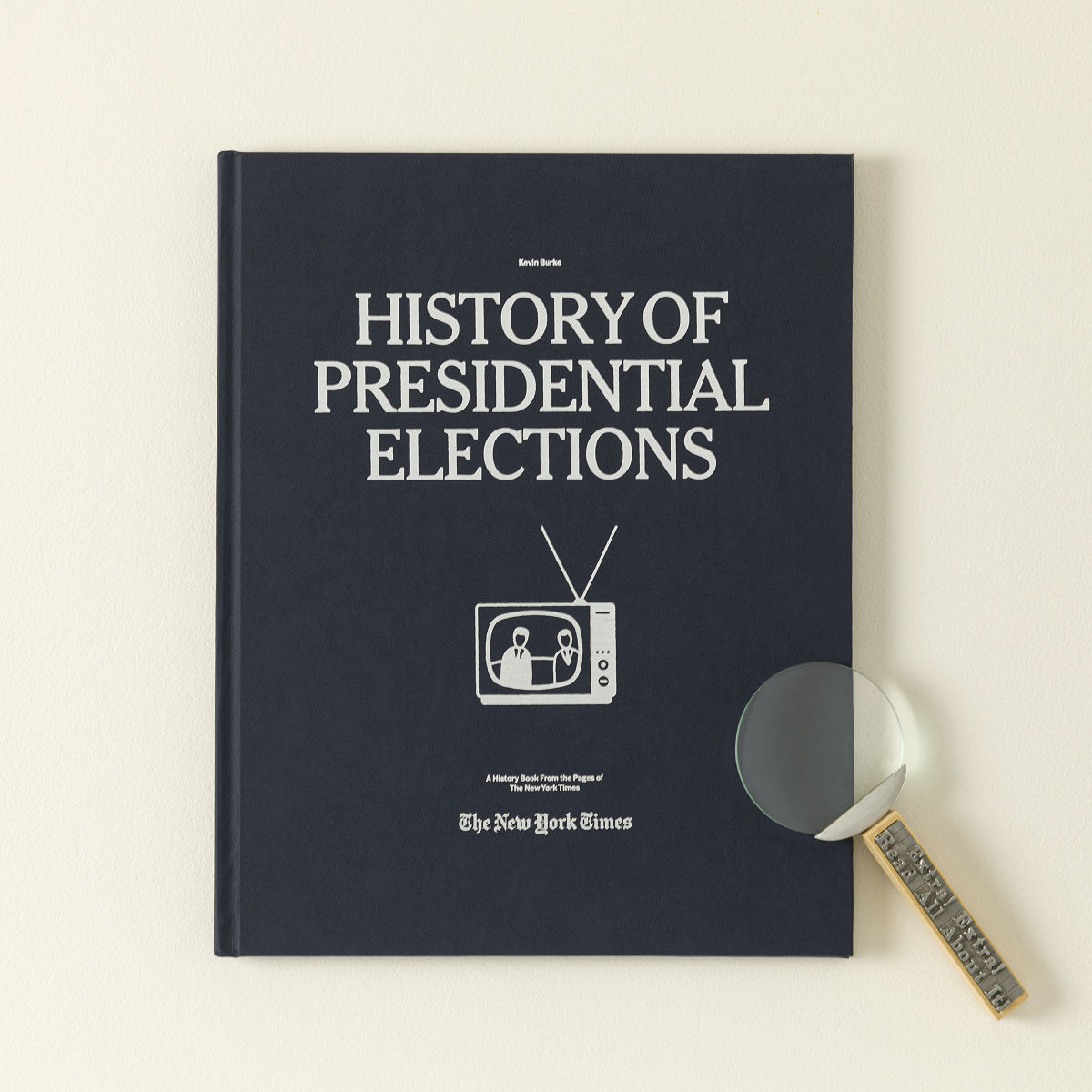 New York Times History of Presidential Elections - Presidential History Book with Magnifying Glass
