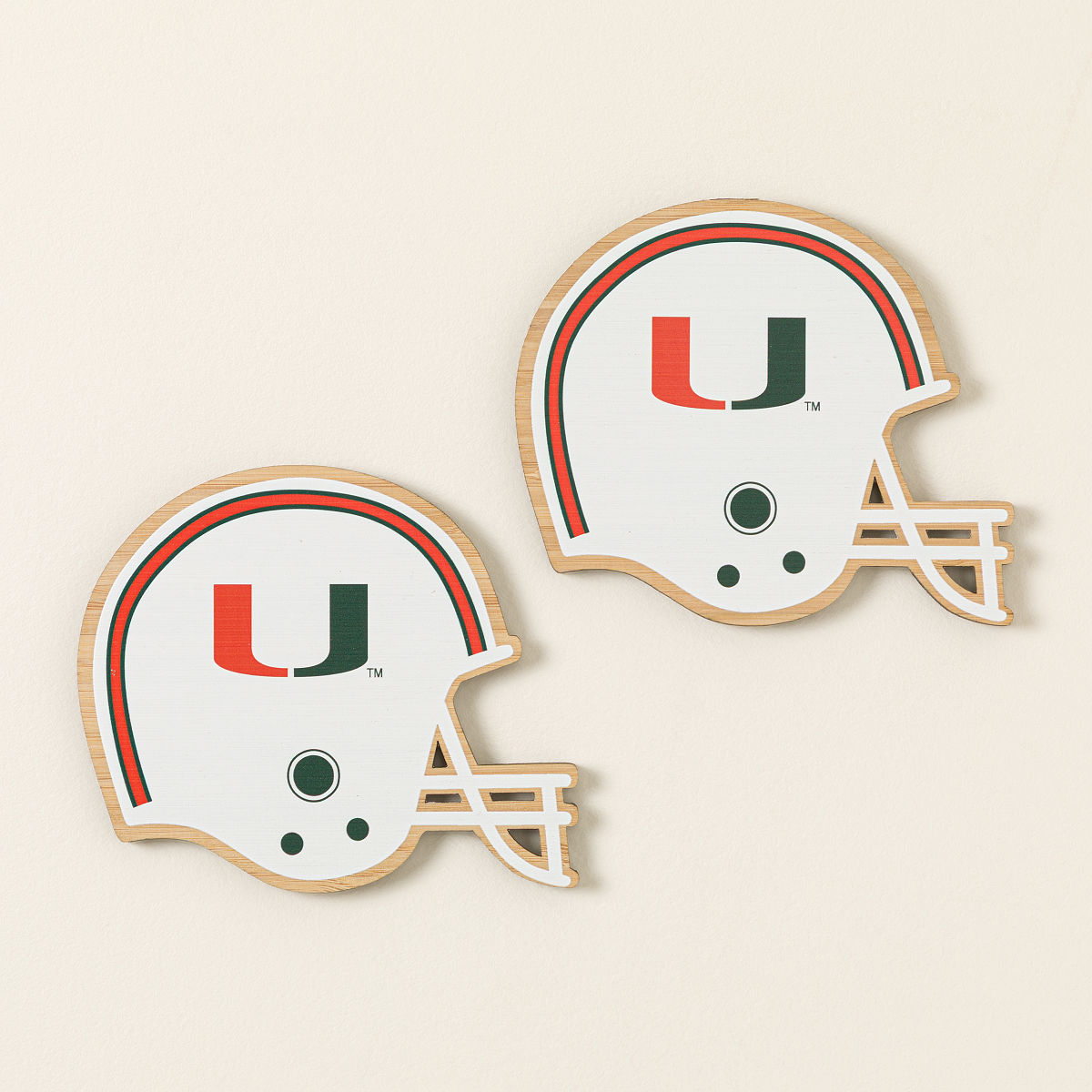 College Football Game Day Coaster Set - University of Miami