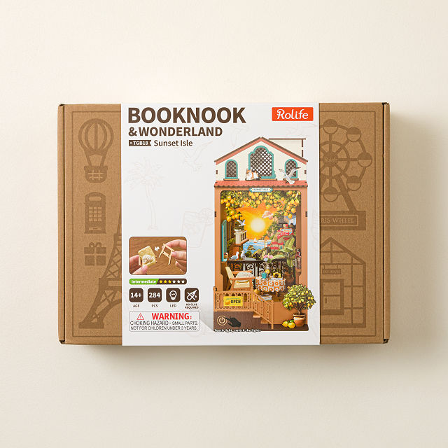 Uncommon Goods | Amalfi Sunset - Storybook DIY Kit | 3D Puzzle