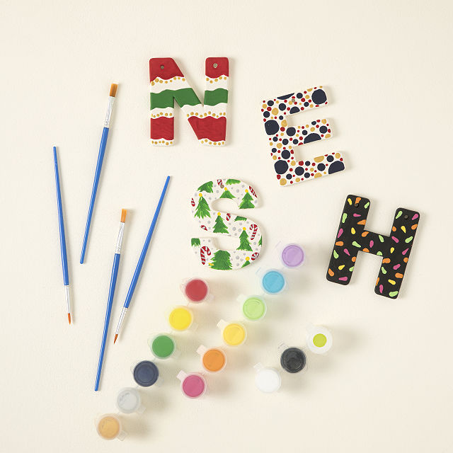 Monogram Ornament Paint Kit DIY Paint Goods