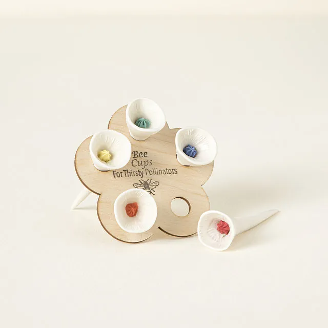 Ceramic Bee Drinking Cup - Set of 5