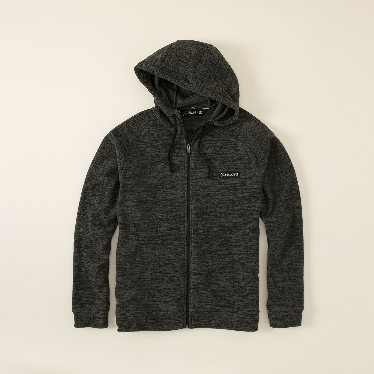 Full Zip Travel Hoodie - Black XS