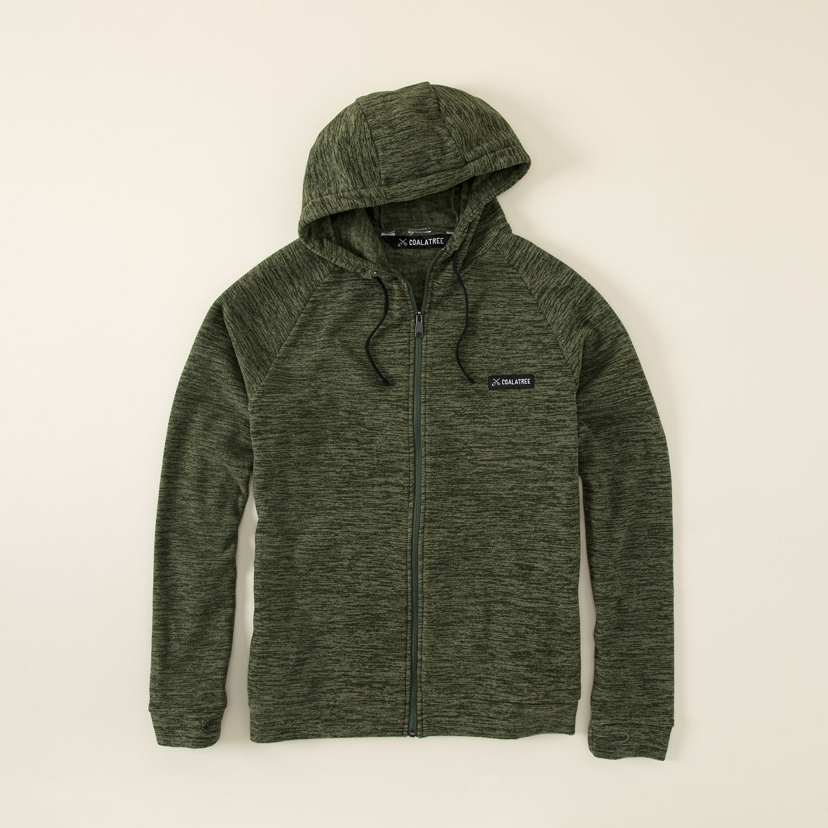 Full Zip Travel Hoodie - Green XS