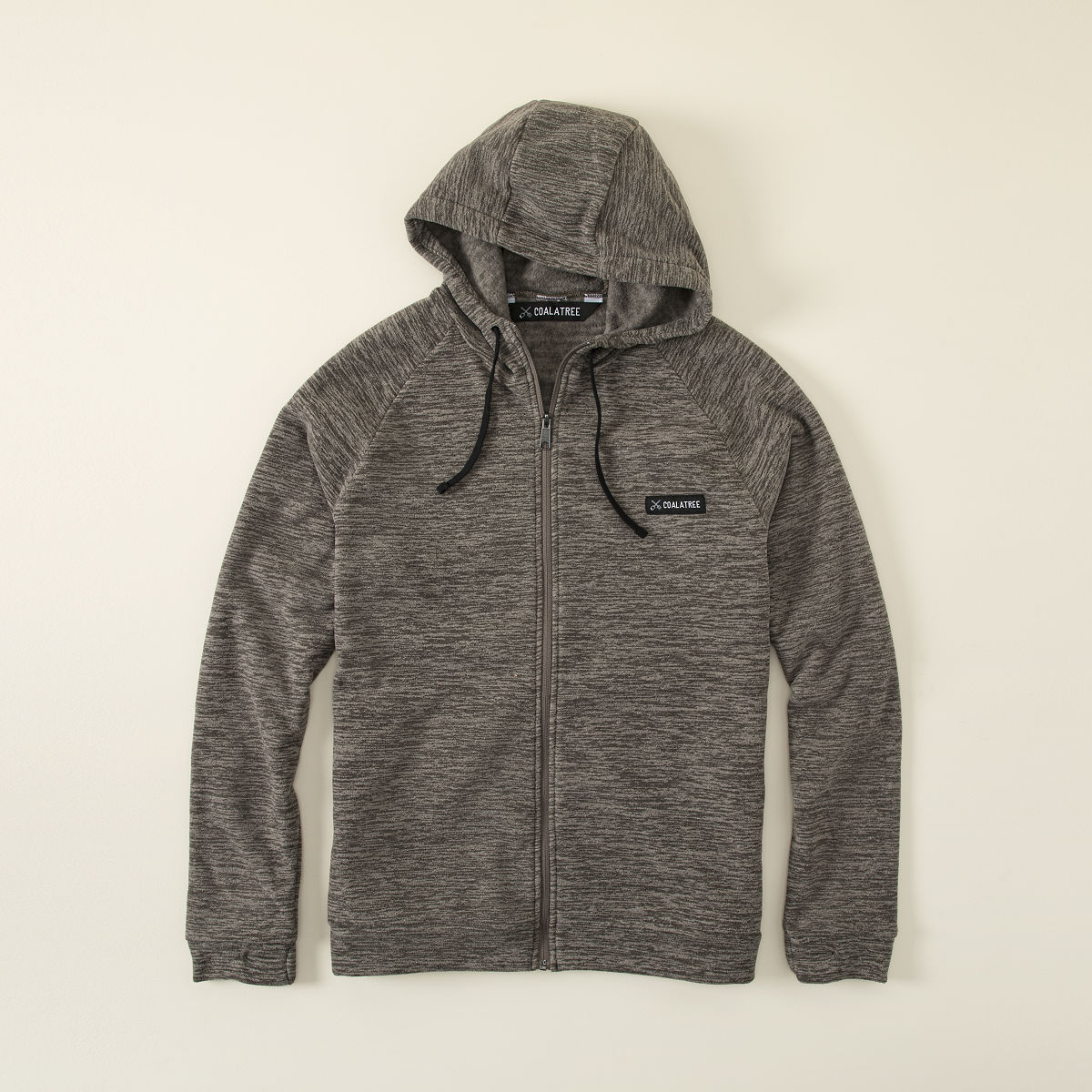 Full Zip Travel Hoodie - Taupe XS