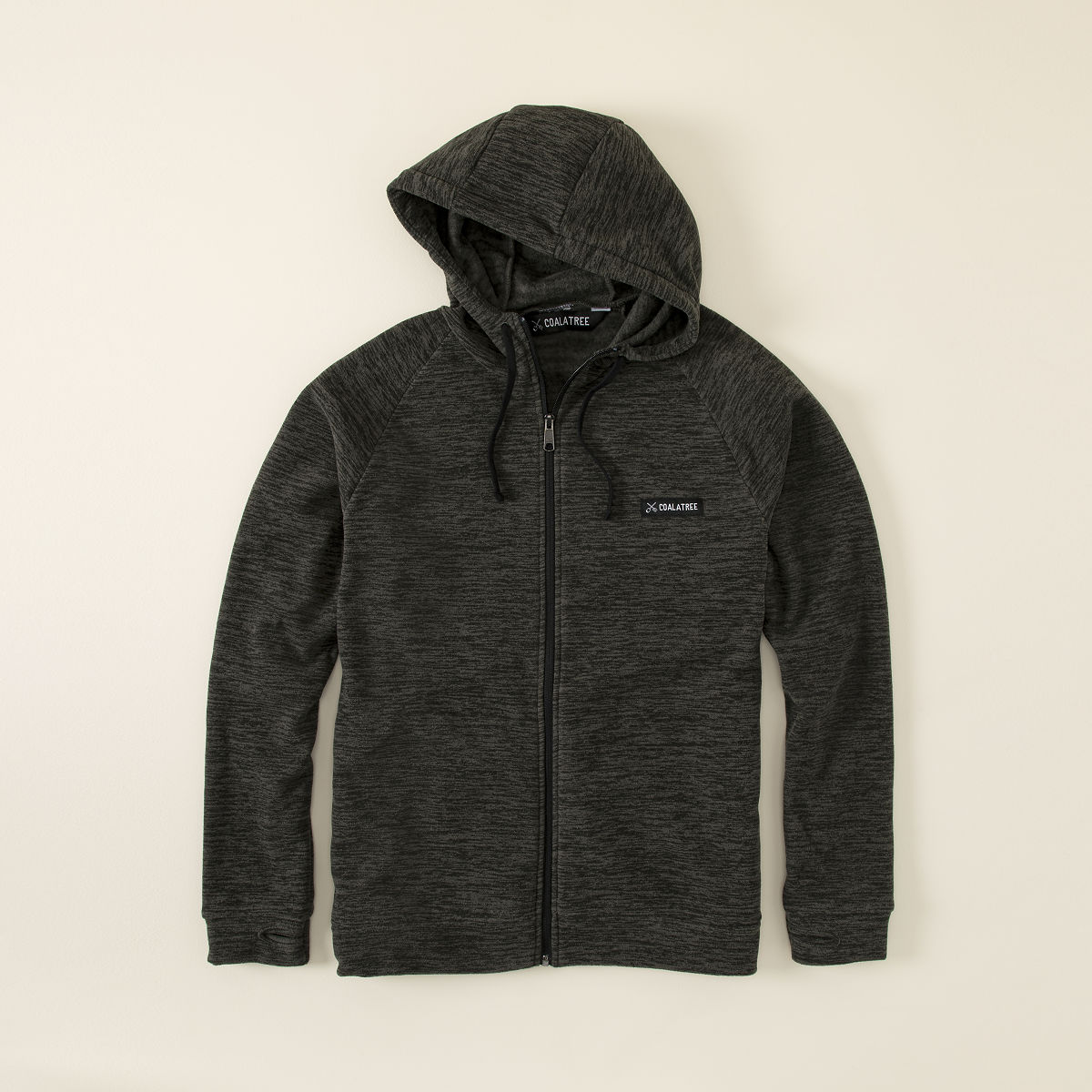 Full Zip Travel Hoodie - Black S