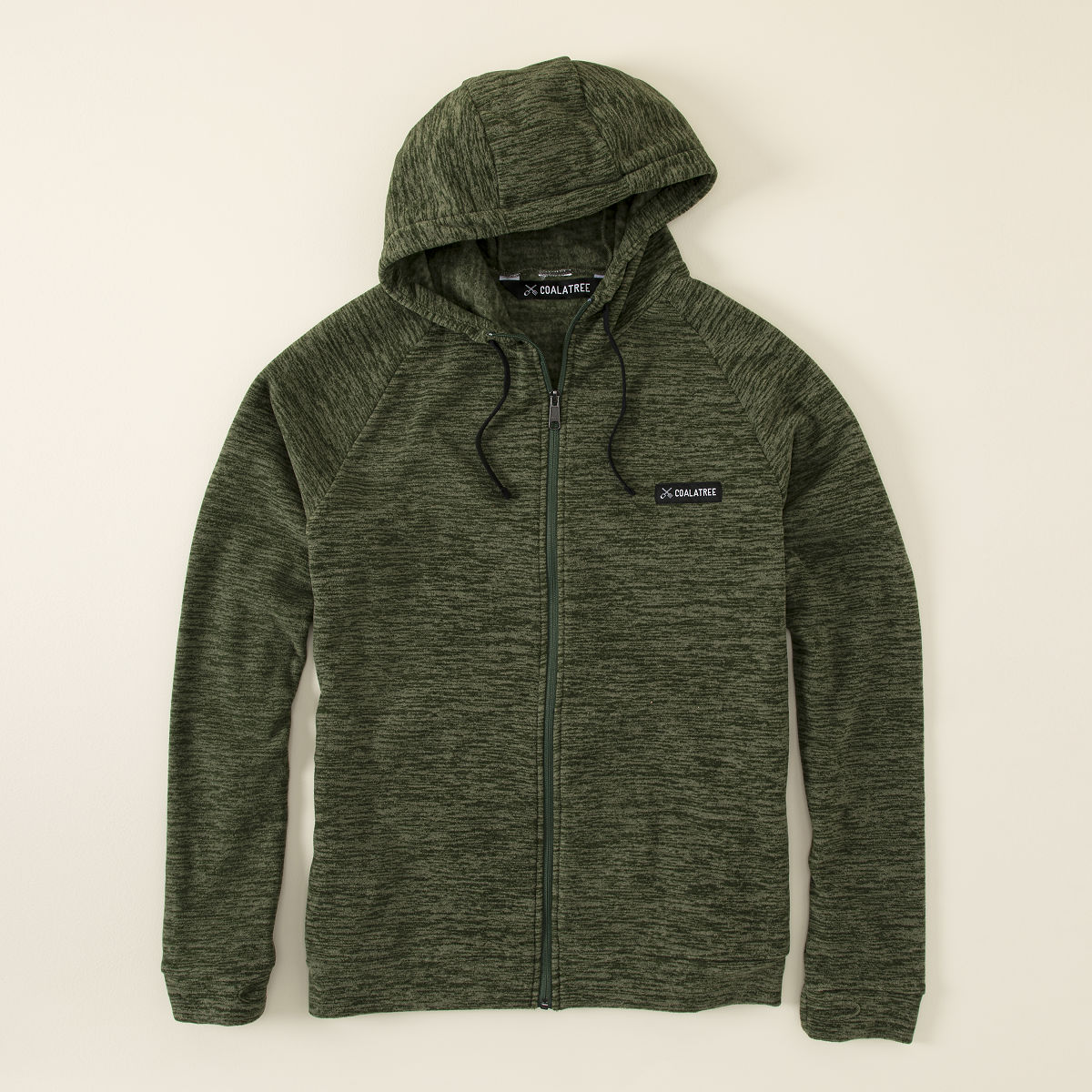 Full Zip Travel Hoodie - Green XL