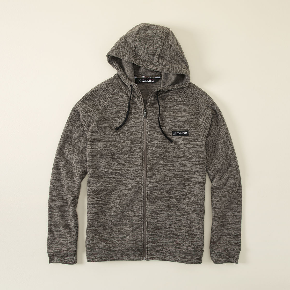 Full Zip Travel Hoodie - Taupe S
