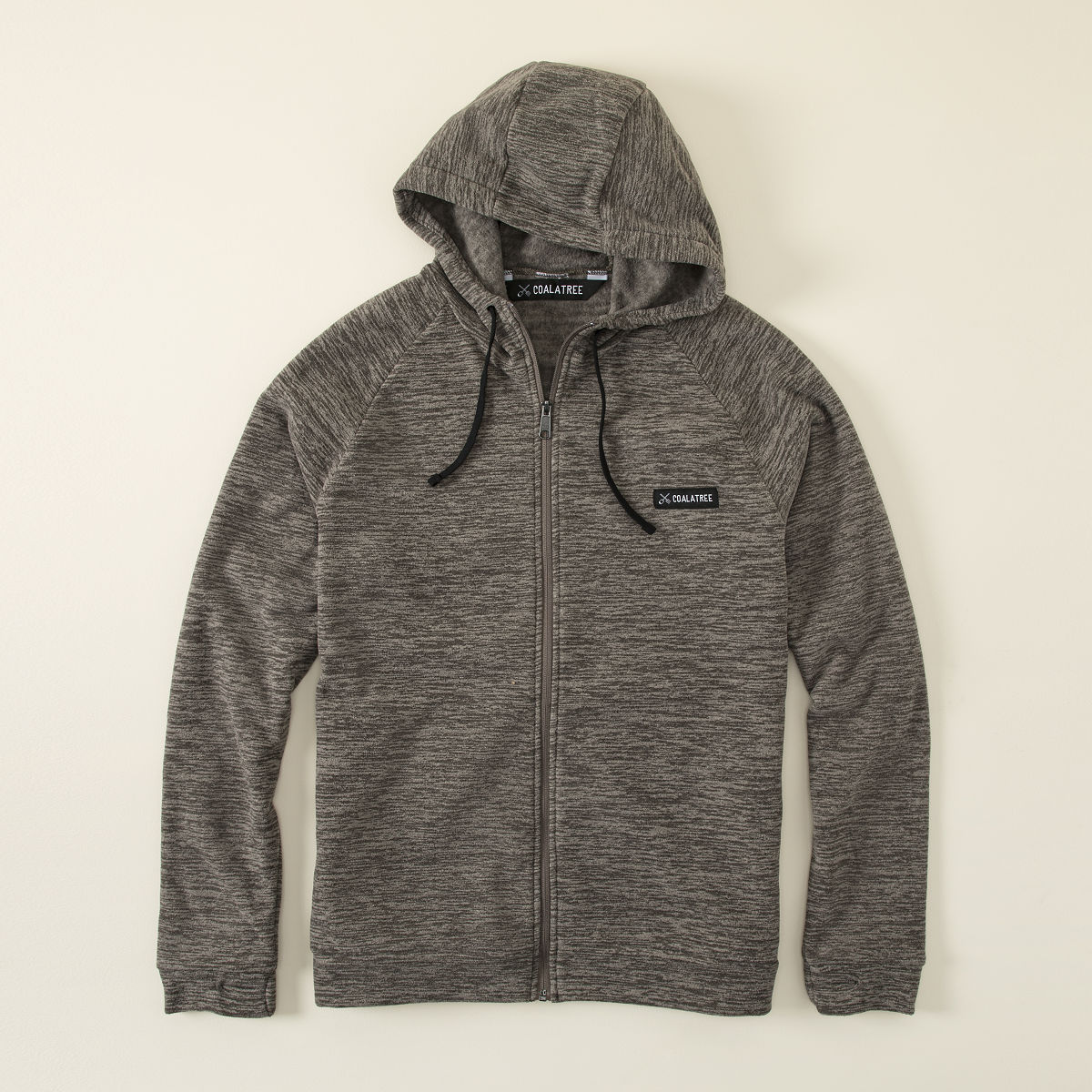 Full Zip Travel Hoodie - Taupe L