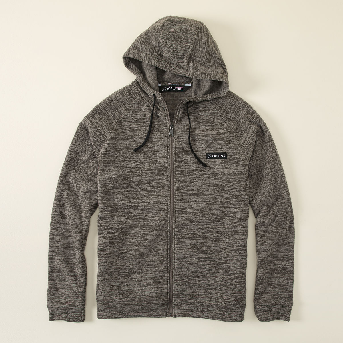 Full Zip Travel Hoodie - Taupe XL