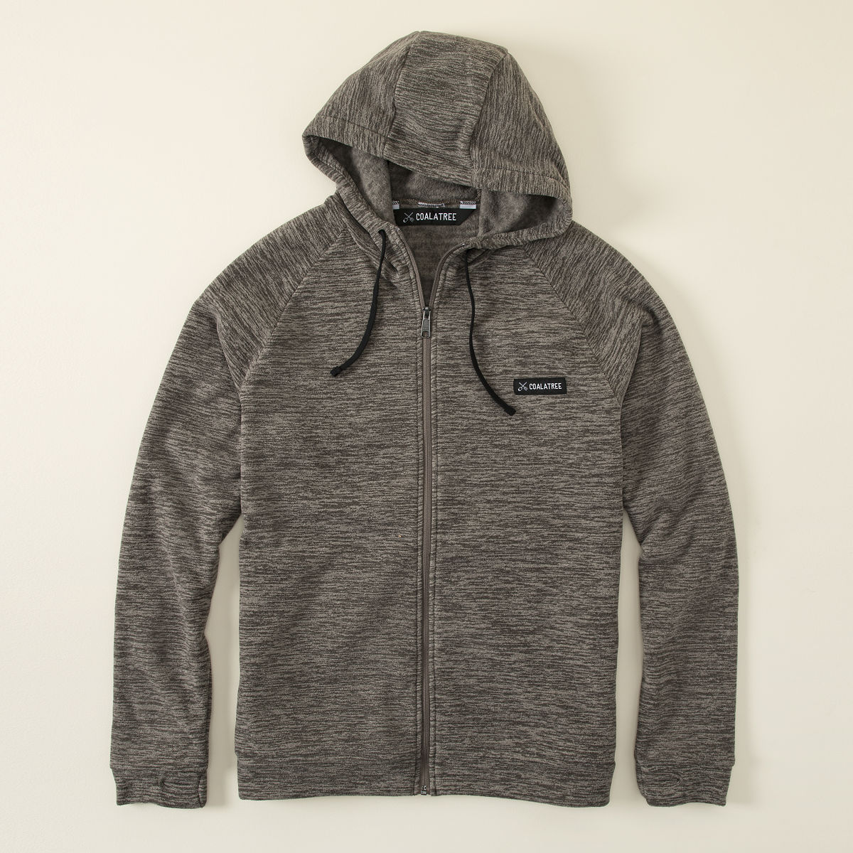 Full Zip Travel Hoodie - Taupe XXL