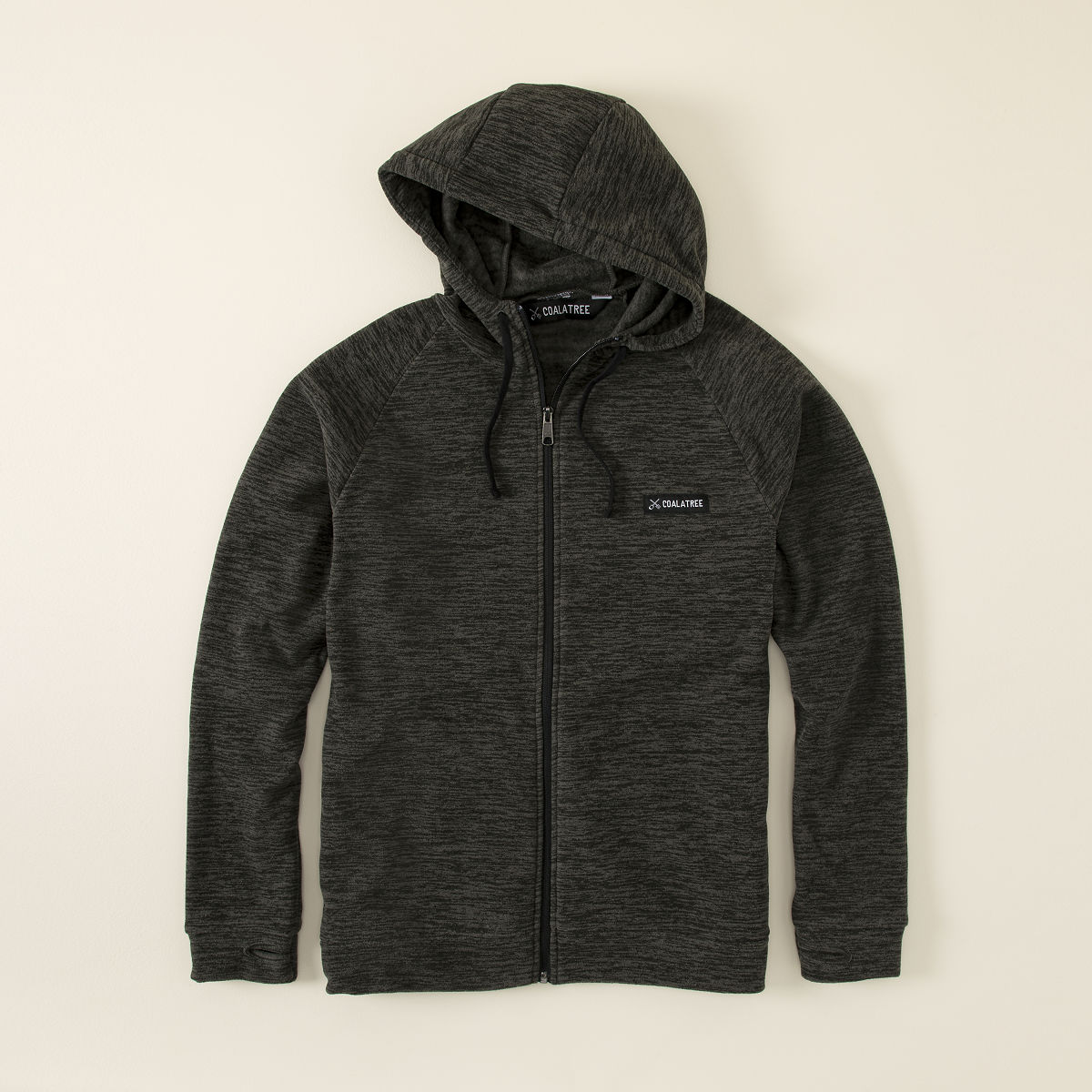 Full Zip Travel Hoodie - Black L