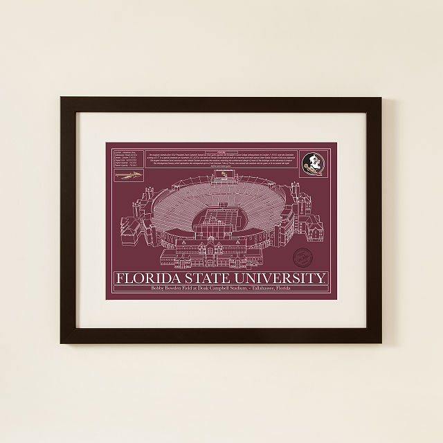 Football Stadium Blueprints - College Colors