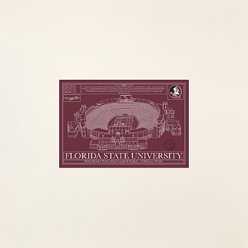Football Stadium Blueprints - College Colors