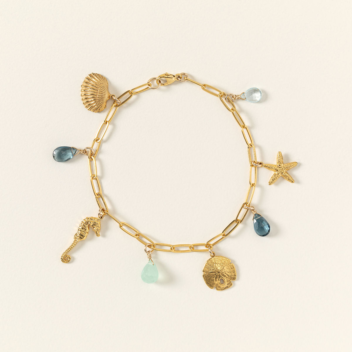 ブレスレット LANARCHIVE water stone bracelet Larimar Stone Silver Bracelet – MindfulSouls