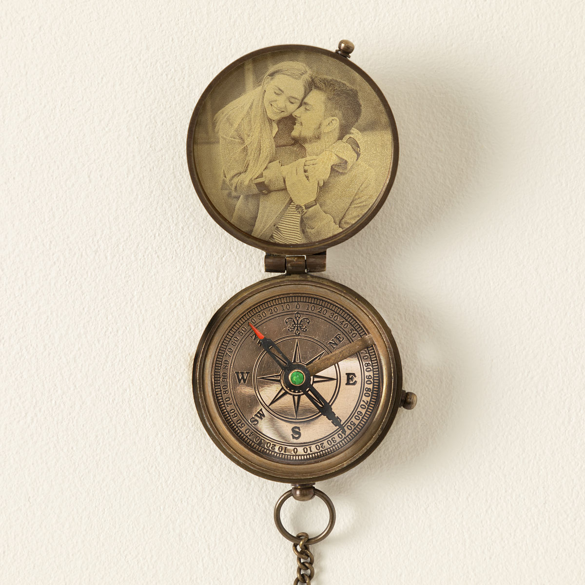 Personalized Engraved Compass - Mountains- Personalized with Image