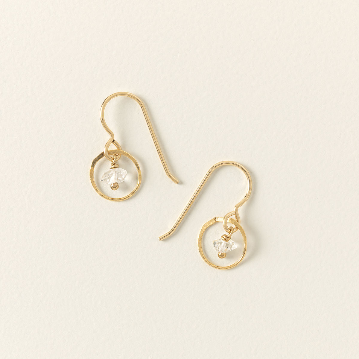 Herkimer Diamond Sparkle Earrings - 14k Gold Fill