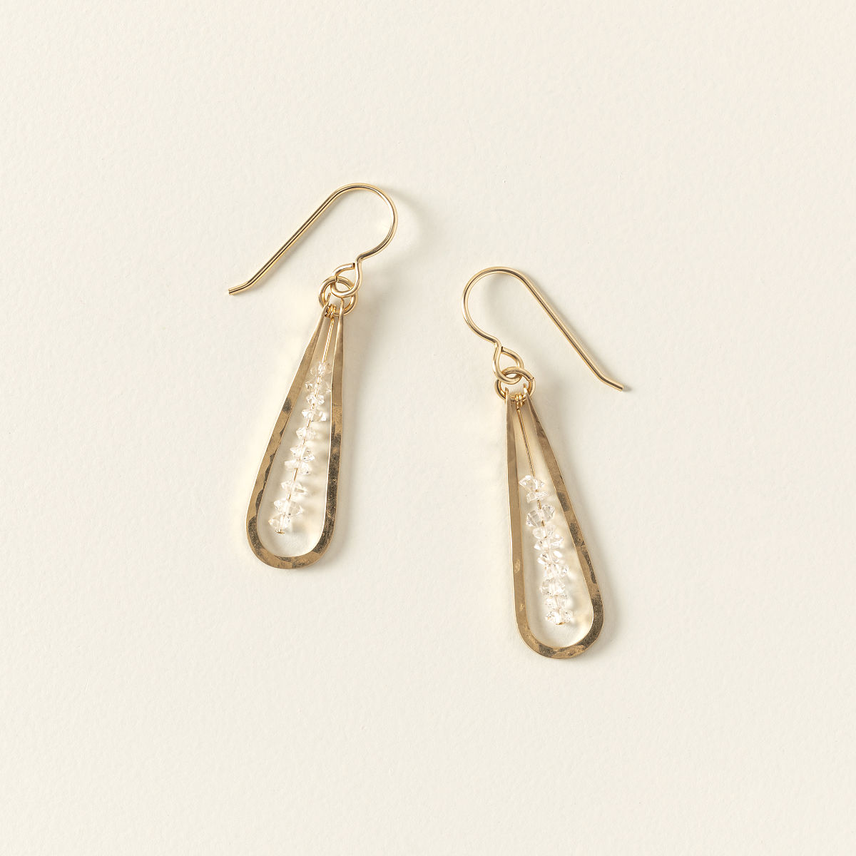 Herkimer Diamond Raindrop Earrings