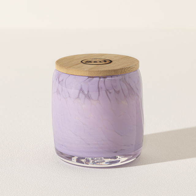 Blown Glass LavenderScented Candle Lavender Candle Goods