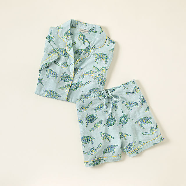 Sea Turtle Pajama Short Set