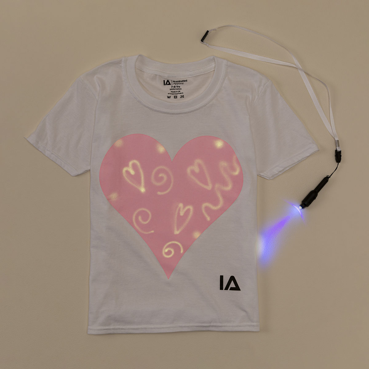 Love Heart Light Up Drawing Tees - Child 9-11