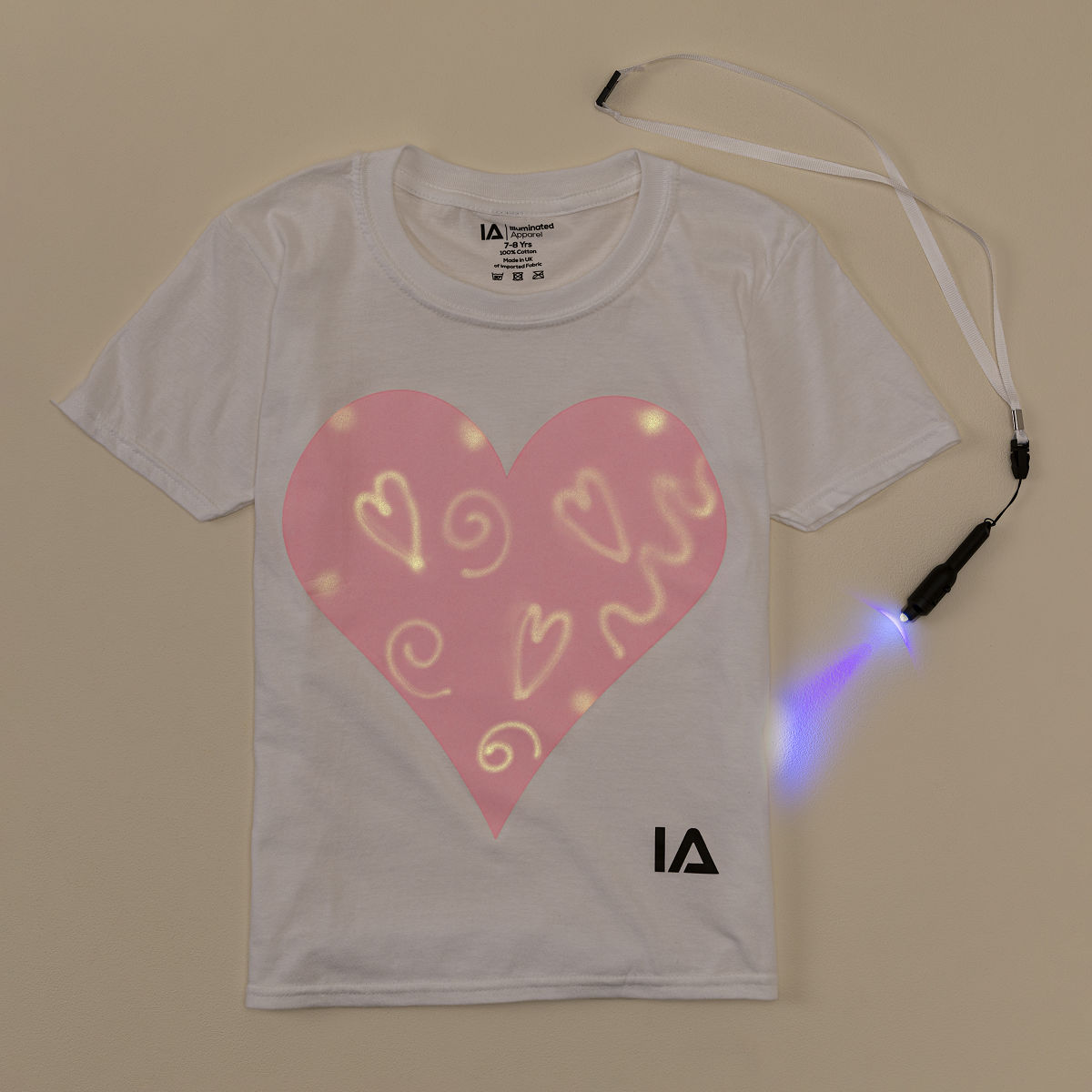 Love Heart Light Up Drawing Tees - Youth 12-14