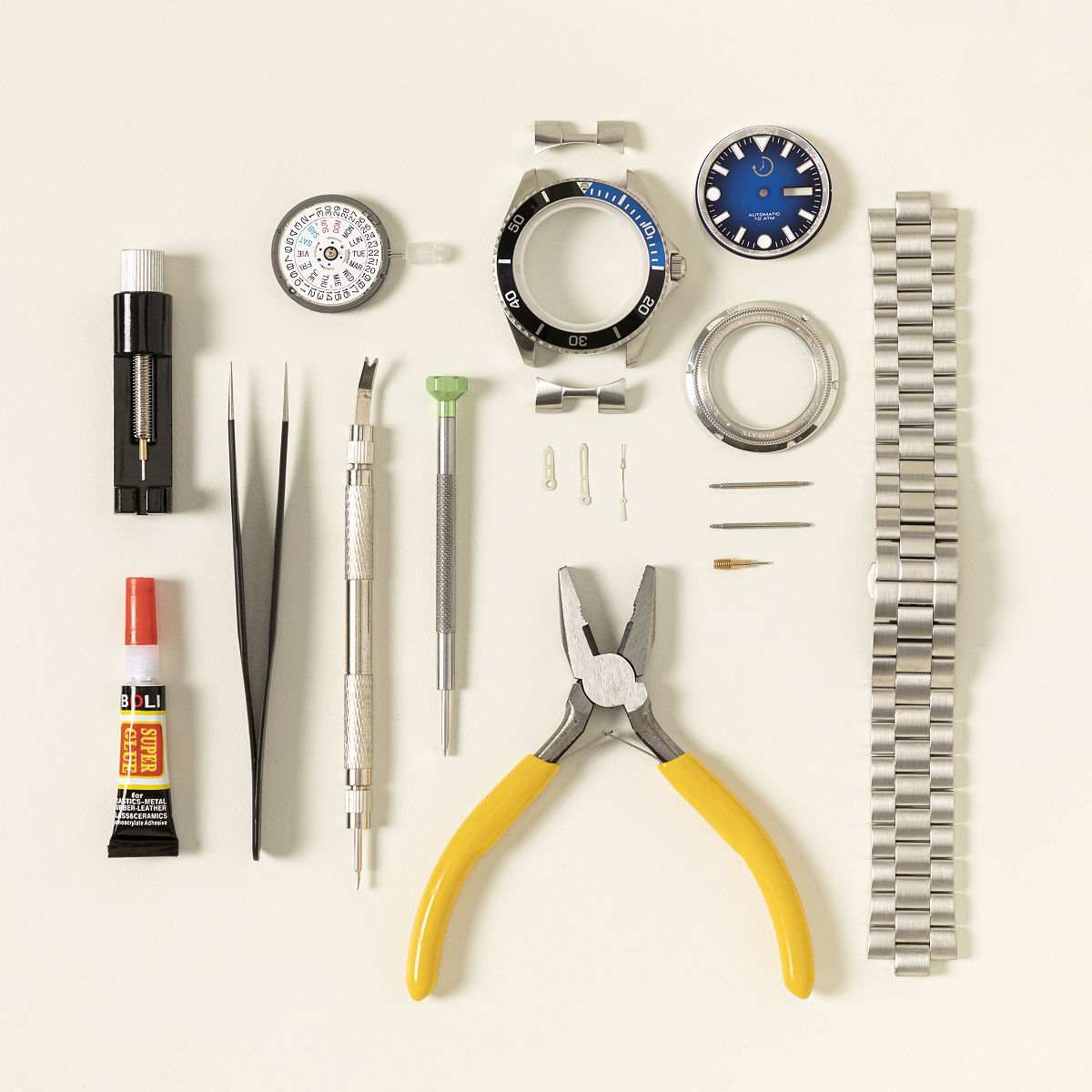 DIY Watchmaking Kit - Easy Difficulty - Blue