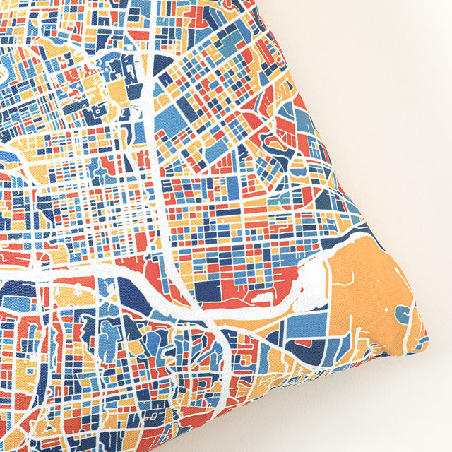 Custom City Map Throw Pillow Map Art Goods