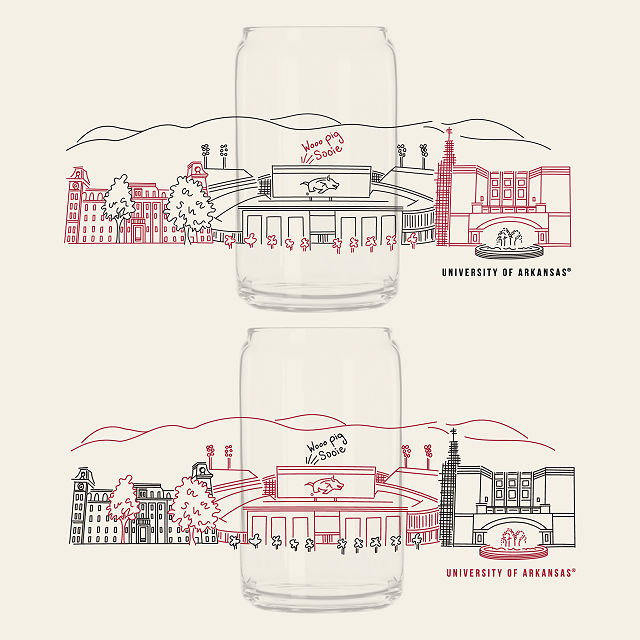 College Cityscape Can-Shaped Glasses - Set of 2