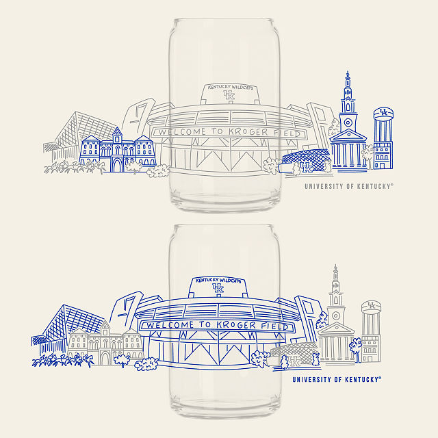 College Cityscape Can-Shaped Glasses - Set of 2