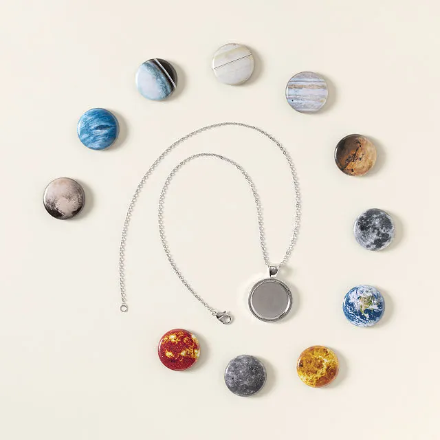 Uncommon Goods | Interchangeable Solar System Necklace | Planet