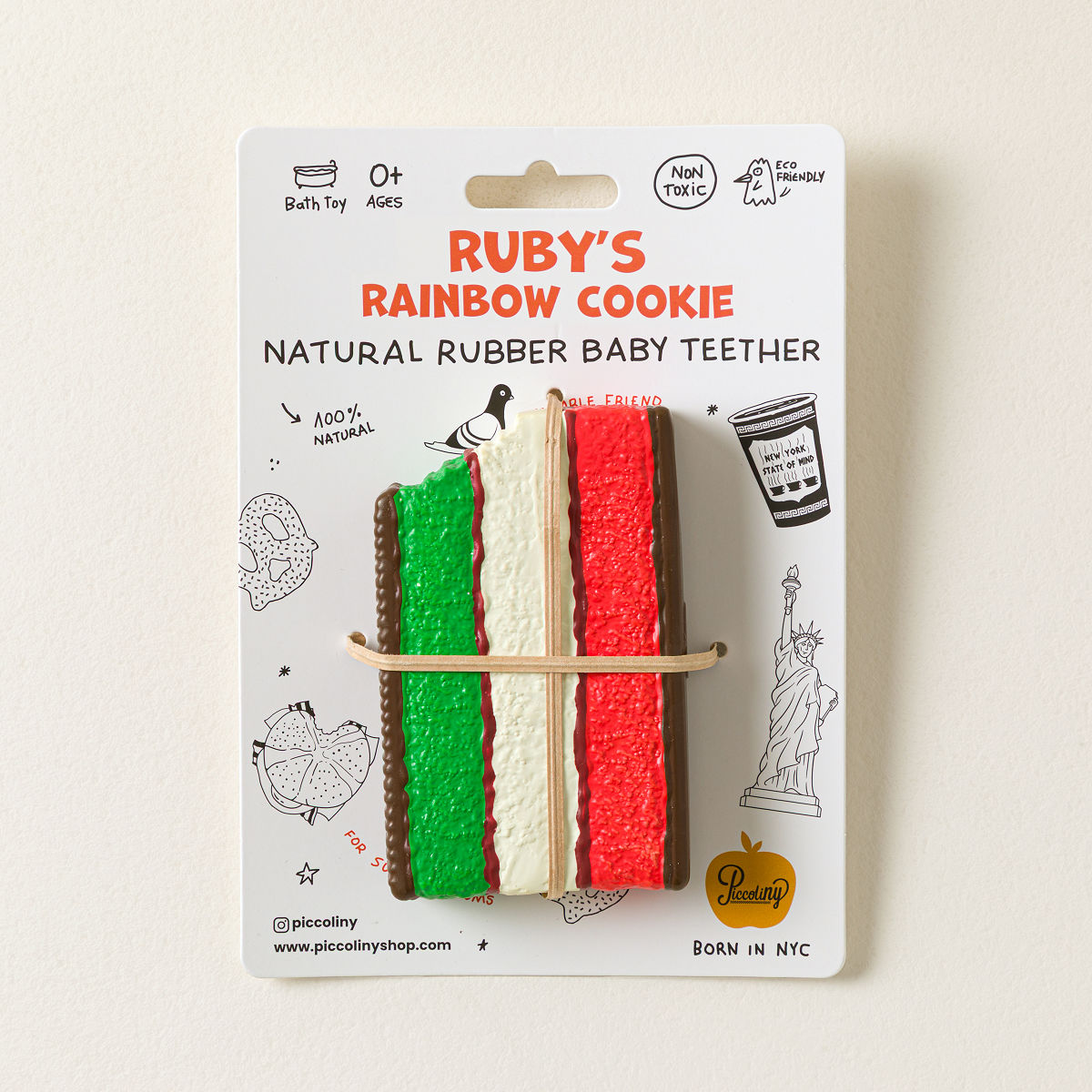 Local Foodie Baby Teether & Toy - Rainbow Cookie