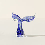 Whale Tail Glass Sculpture