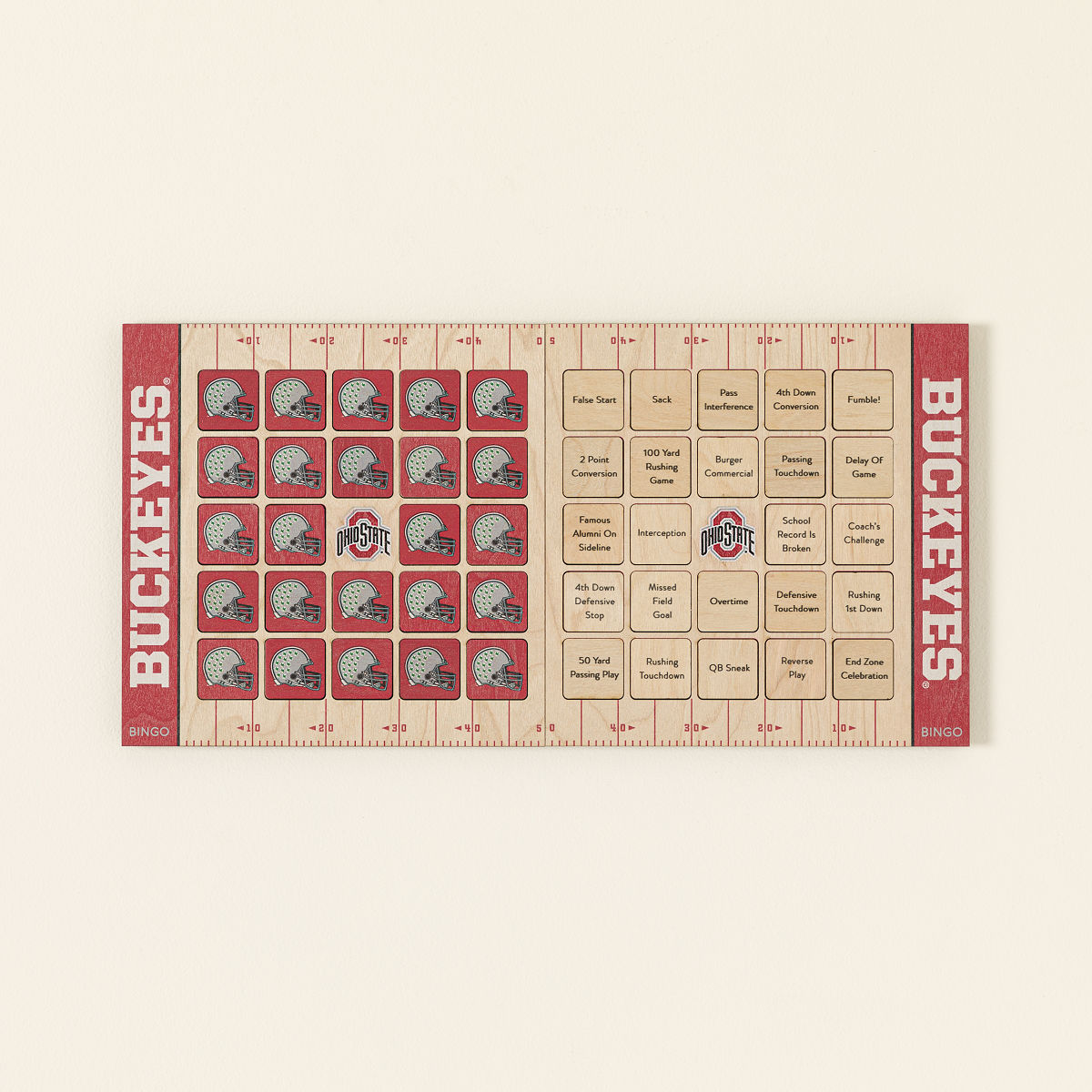 College Football Game Day Bingo - Set of 2 - Ohio State University