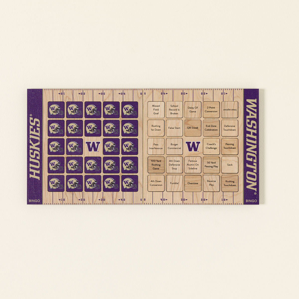 College Football Game Day Bingo - Set of 2 - University of Washington