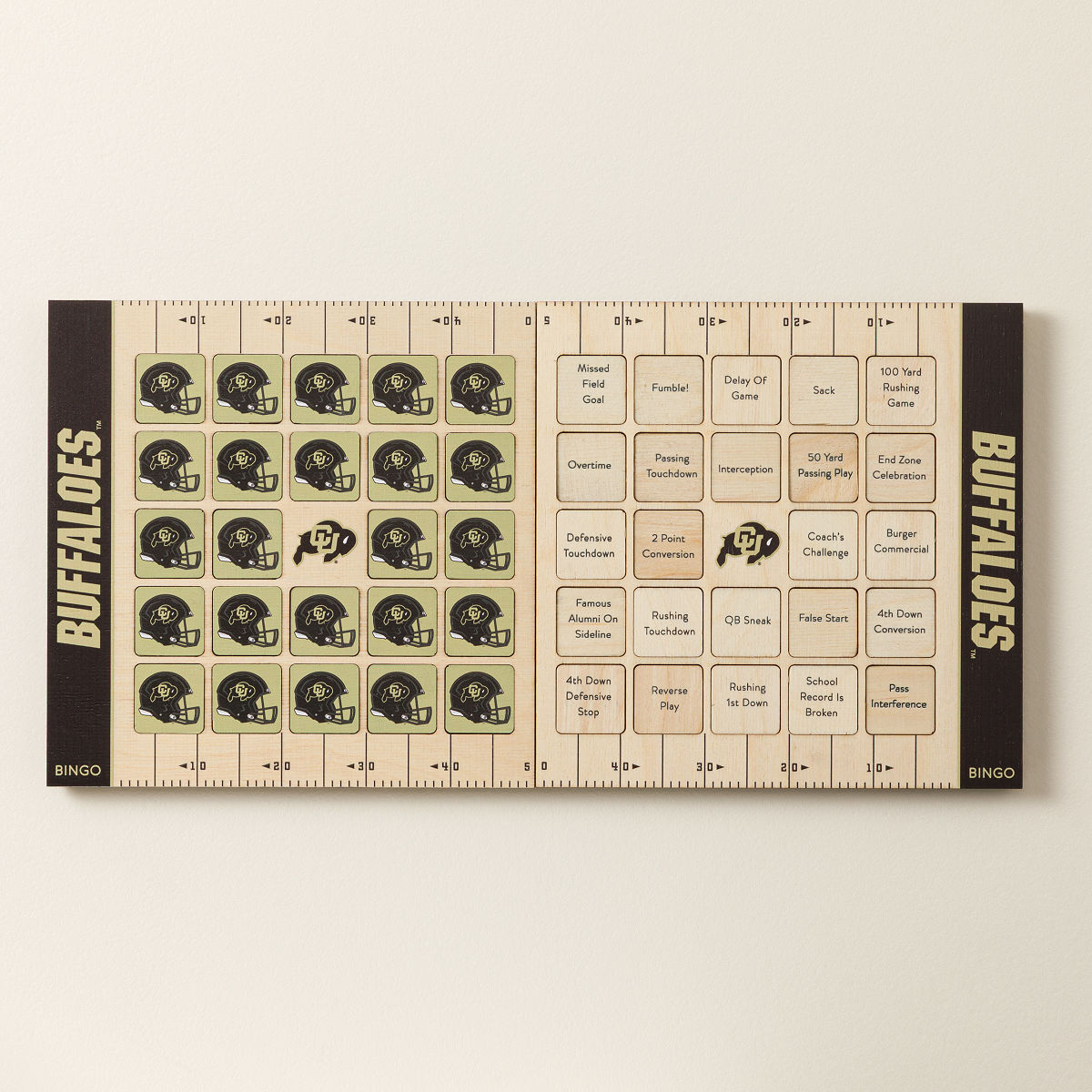 College Football Game Day Bingo - Set of 2 - University of Colorado