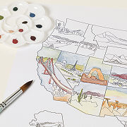 Track Your Travels DIY Watercolor Map