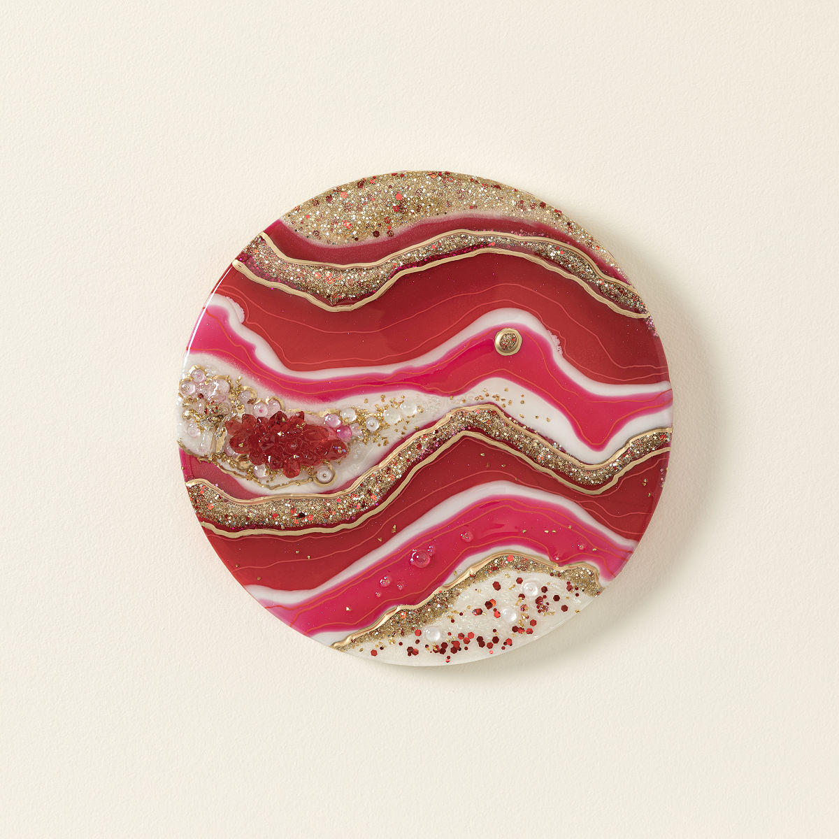 Birth Month Geode Art - July - Ruby